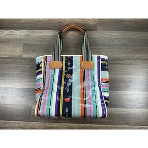 Consuela Women’s Sharky Legacy Tote Large Multicolor Whimsical Colorful Art Boho